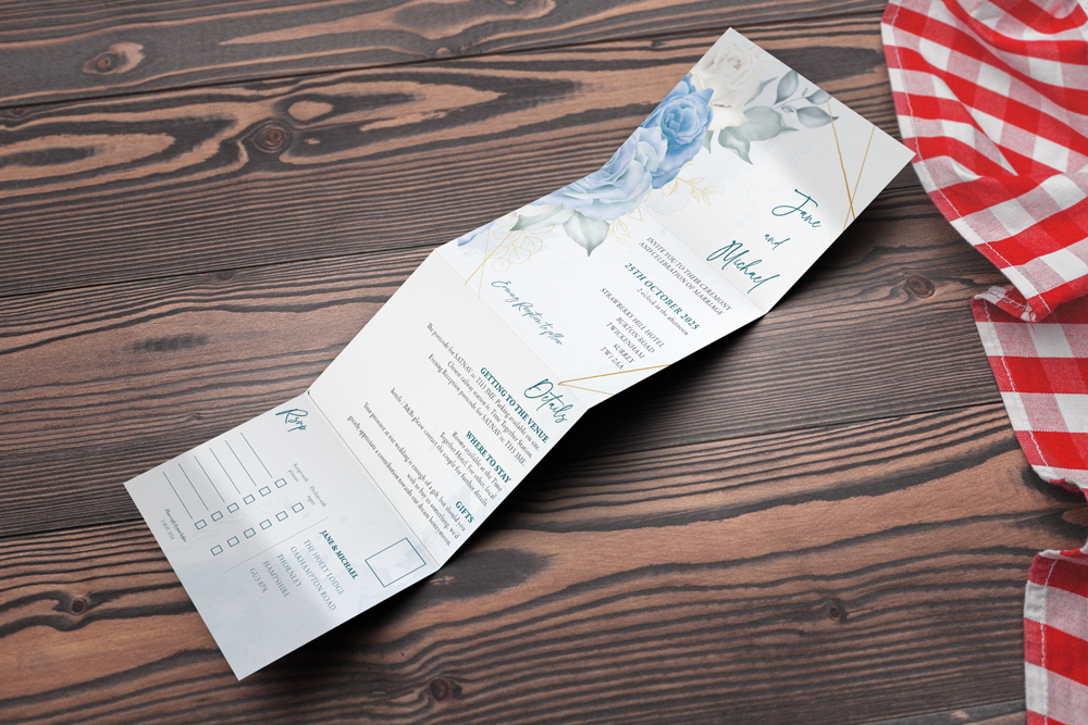 Accordion Wedding Invitation Deluxe