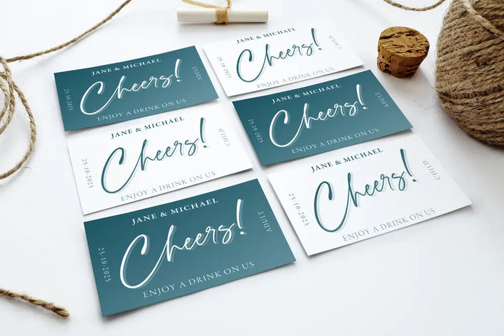 Drink Tokens Blue Floral