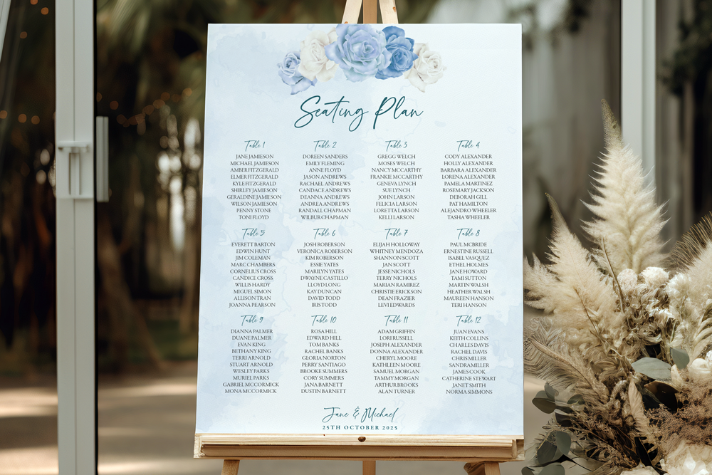 Seating Plan Sign