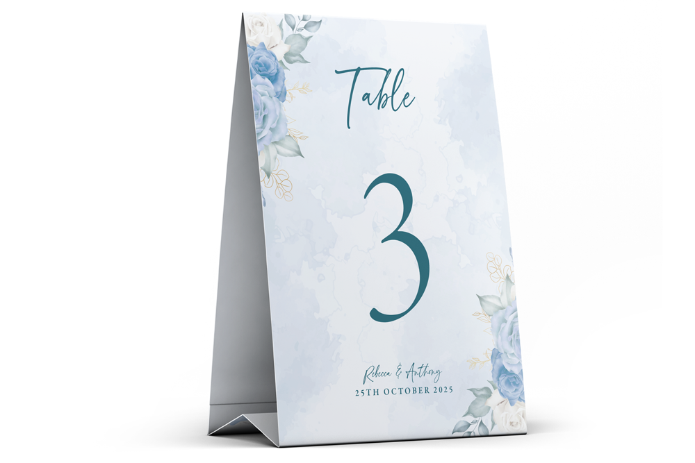 Table Number Sign