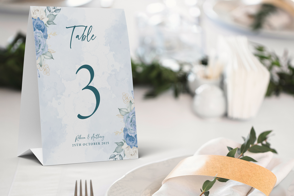 Table Number Sign