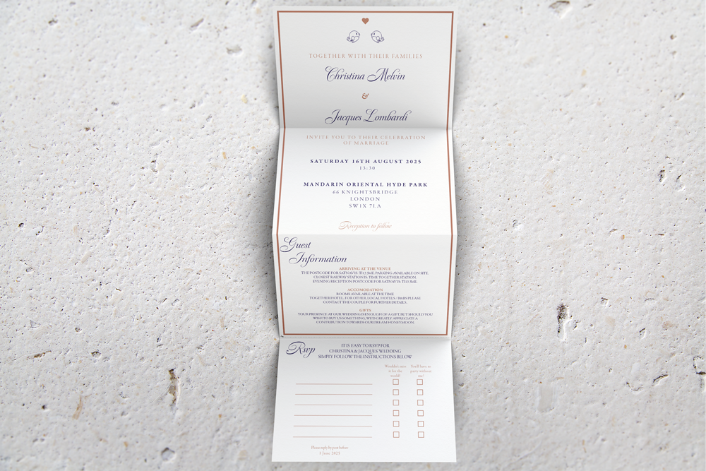 Accordion Wedding Invitation
