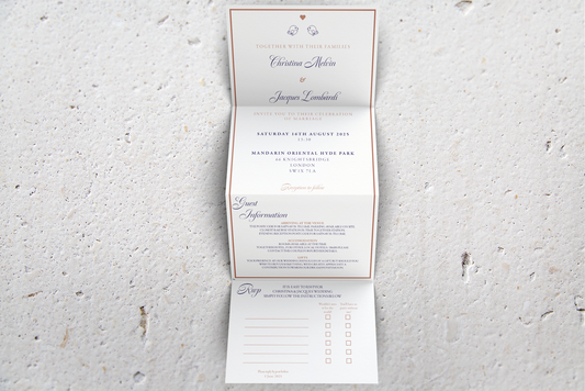 Accordion Wedding Invitation