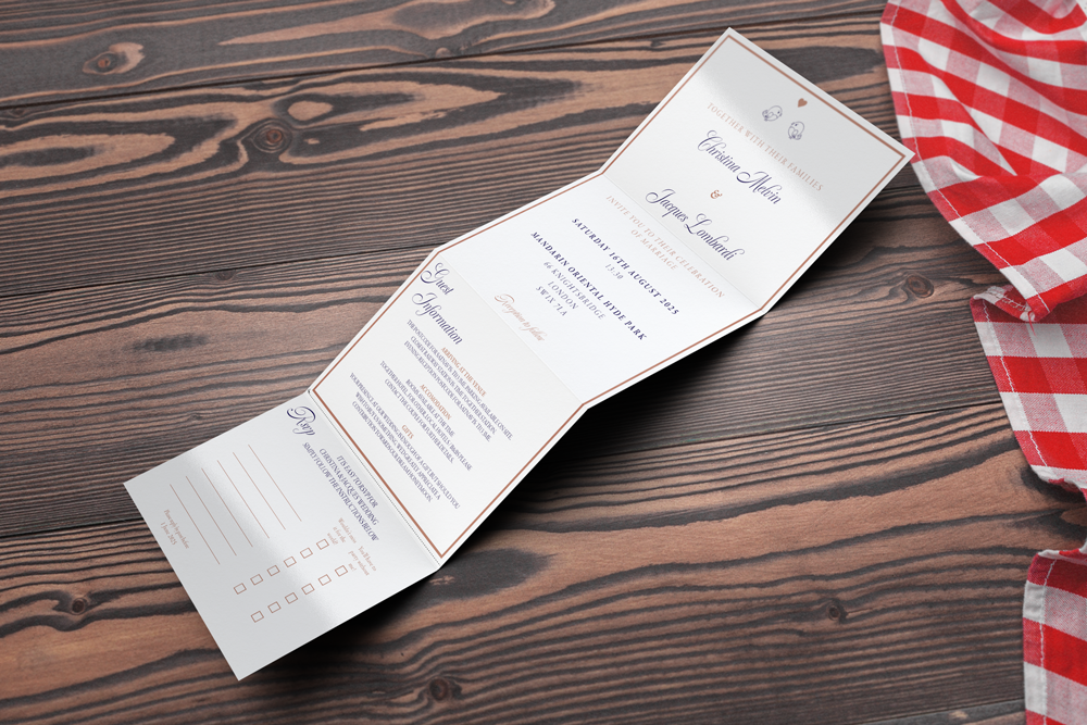 Accordion Wedding Invitation