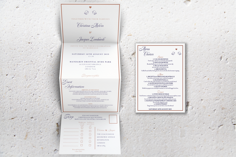 Accordion Wedding Invitation Deluxe