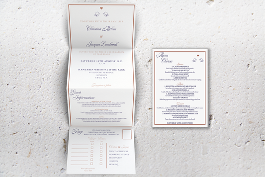 Accordion Wedding Invitation Deluxe