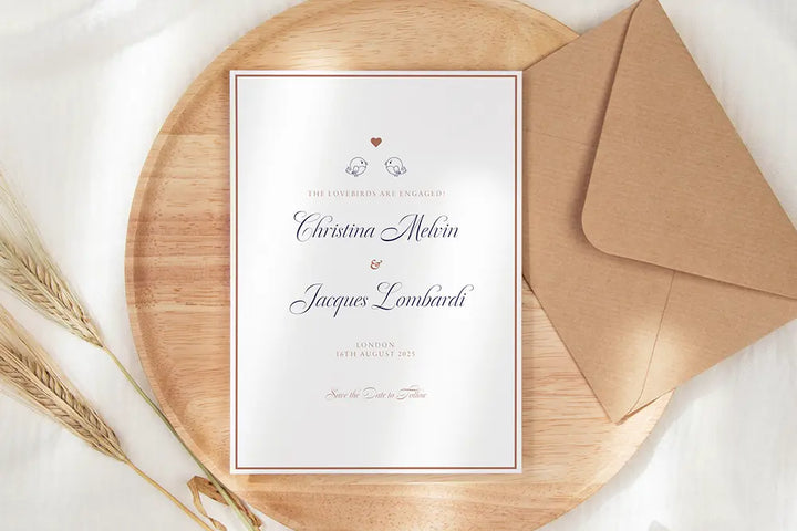 Engagement Announcement Lovebirds