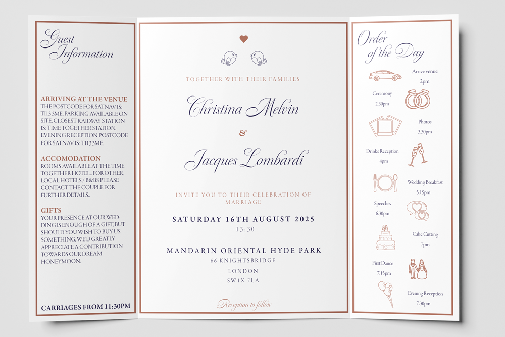 Gatefold Wedding Invitation