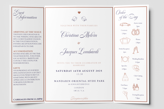 Gatefold Wedding Invitation