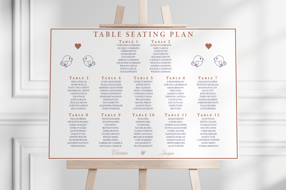 Seating Plan Sign