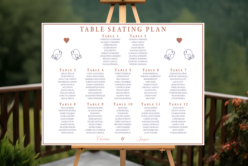 Seating Plan Sign