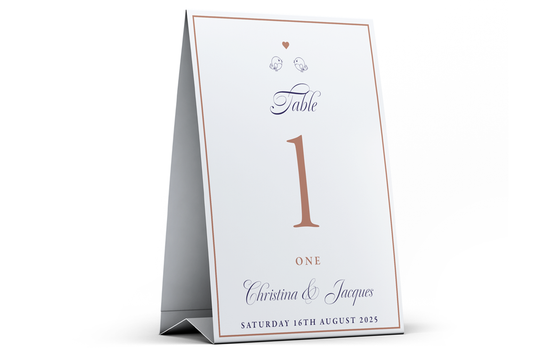 Table Number Sign