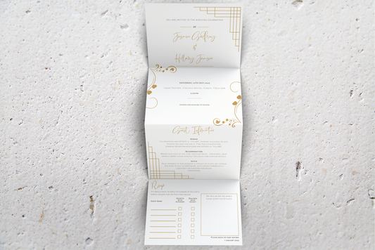 Accordion Wedding Invitation