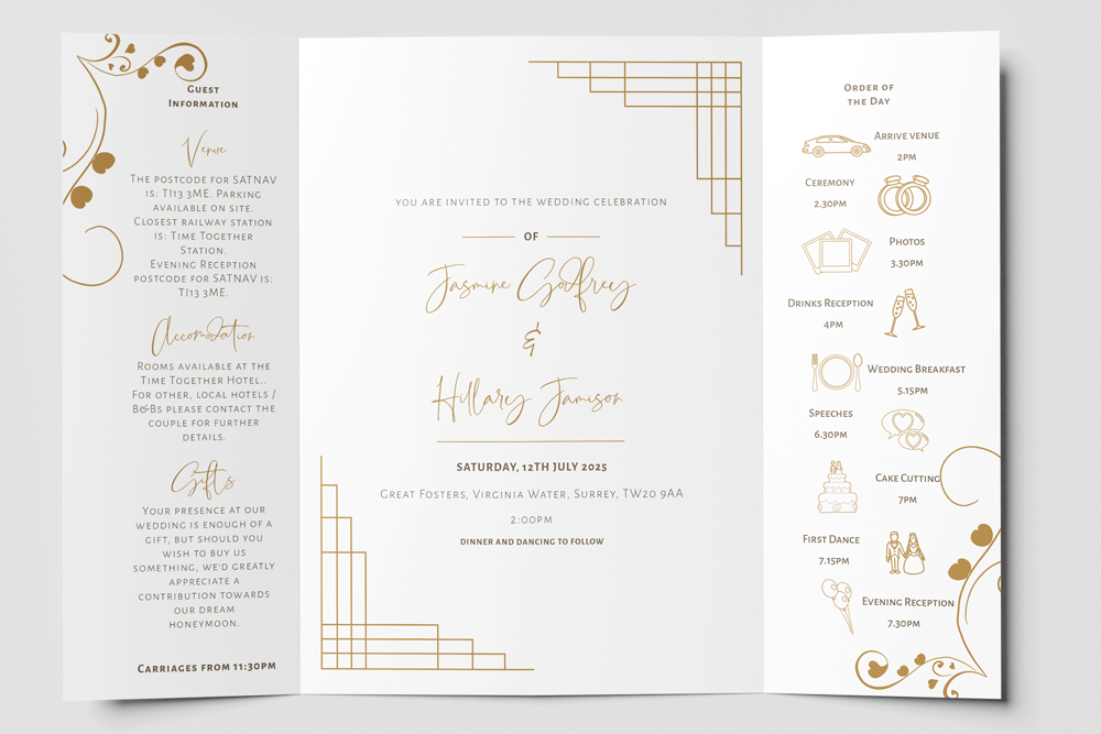Gatefold Wedding Invitation