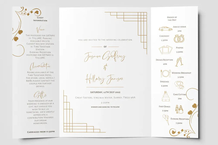 Gatefold Wedding Invitation Lovestract