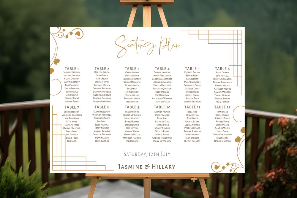 Seating Plan Sign