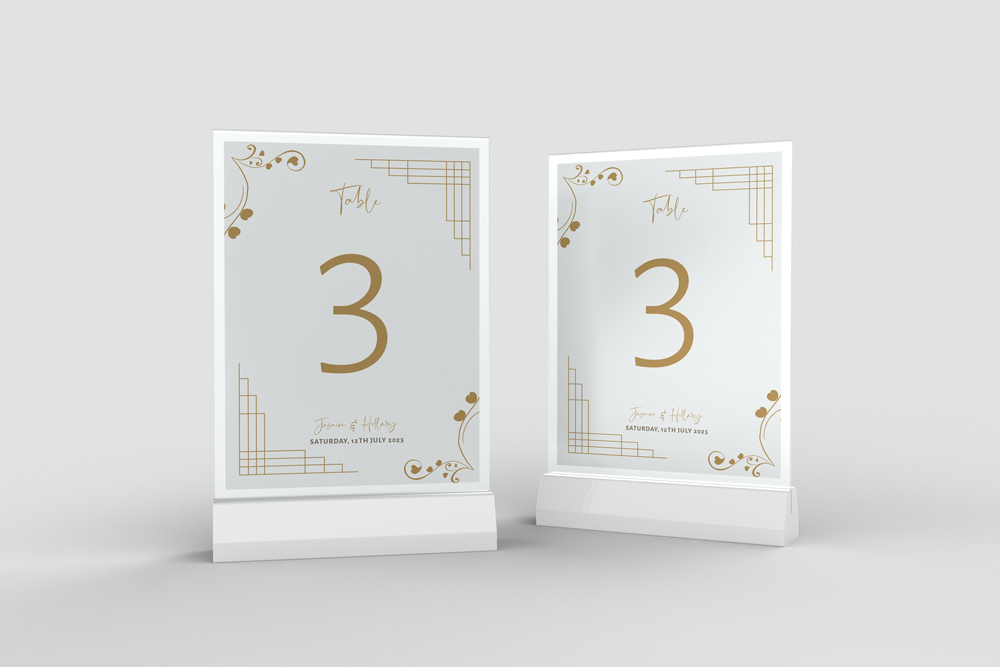 Table Number Sign