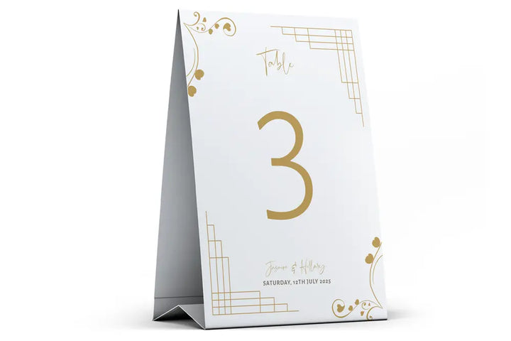 Table Number Sign Lovestract