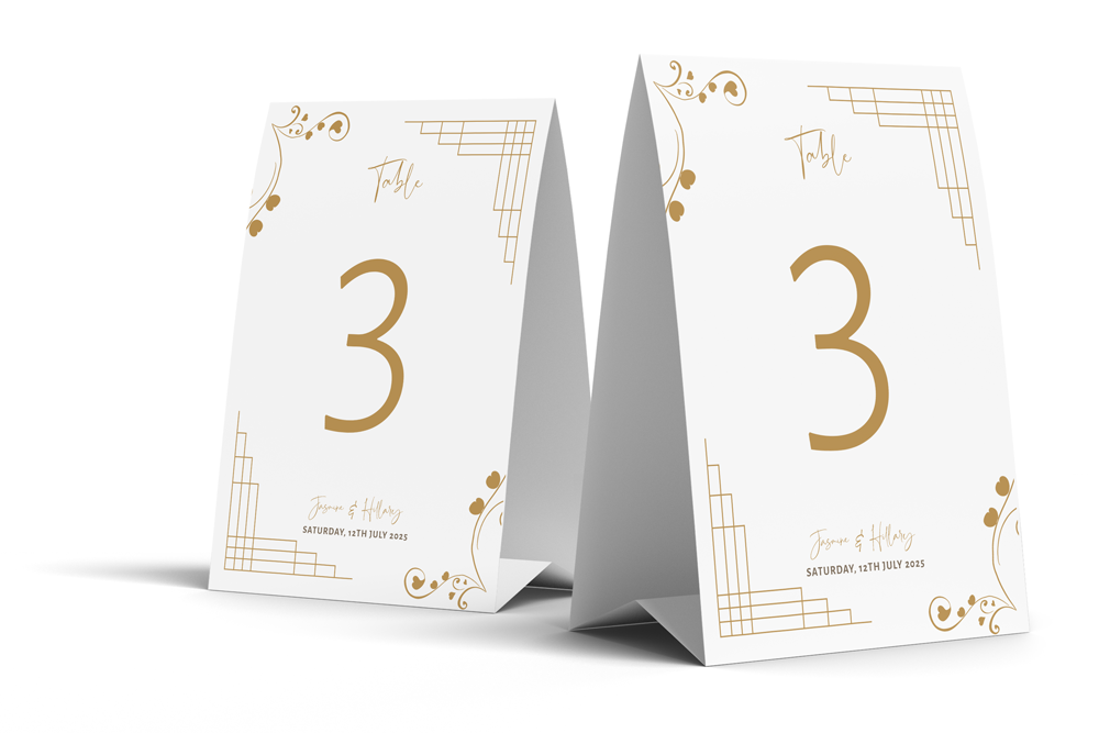 Table Number Sign