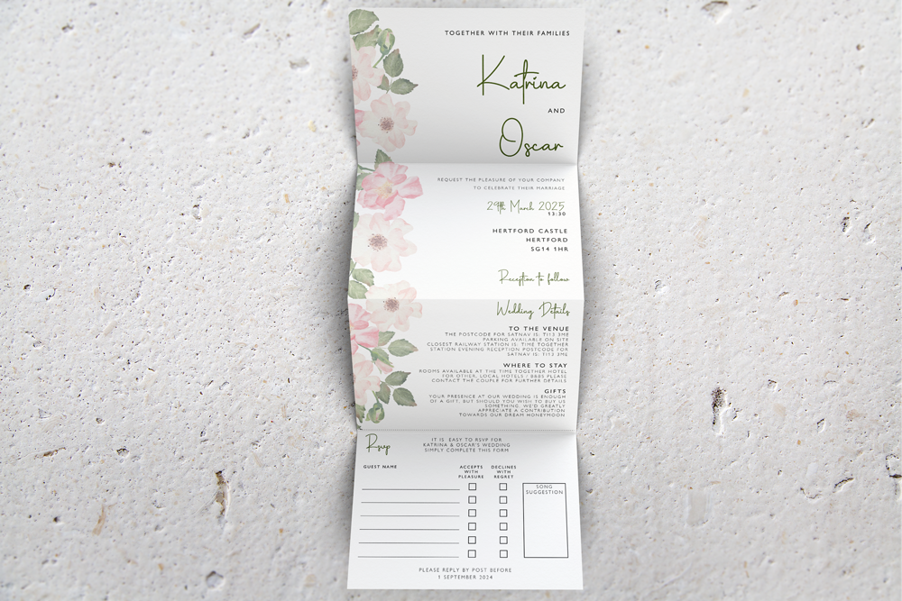 Accordion Wedding Invitation