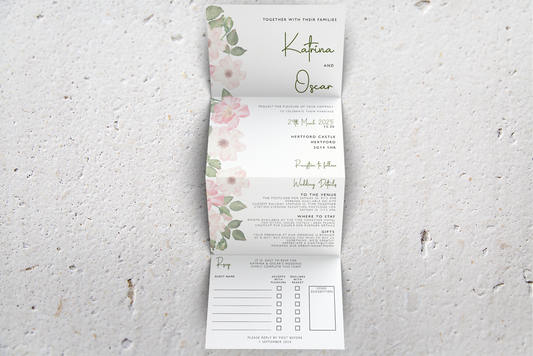 Accordion Wedding Invitation