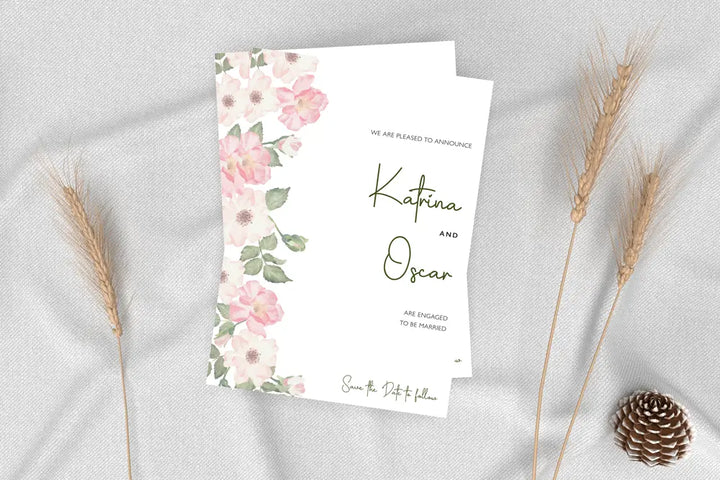 Engagement Announcement Olive Petal