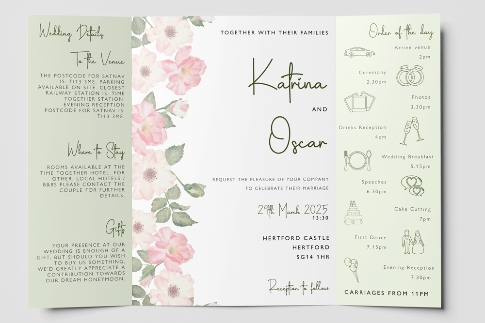 Gatefold Wedding Invitation