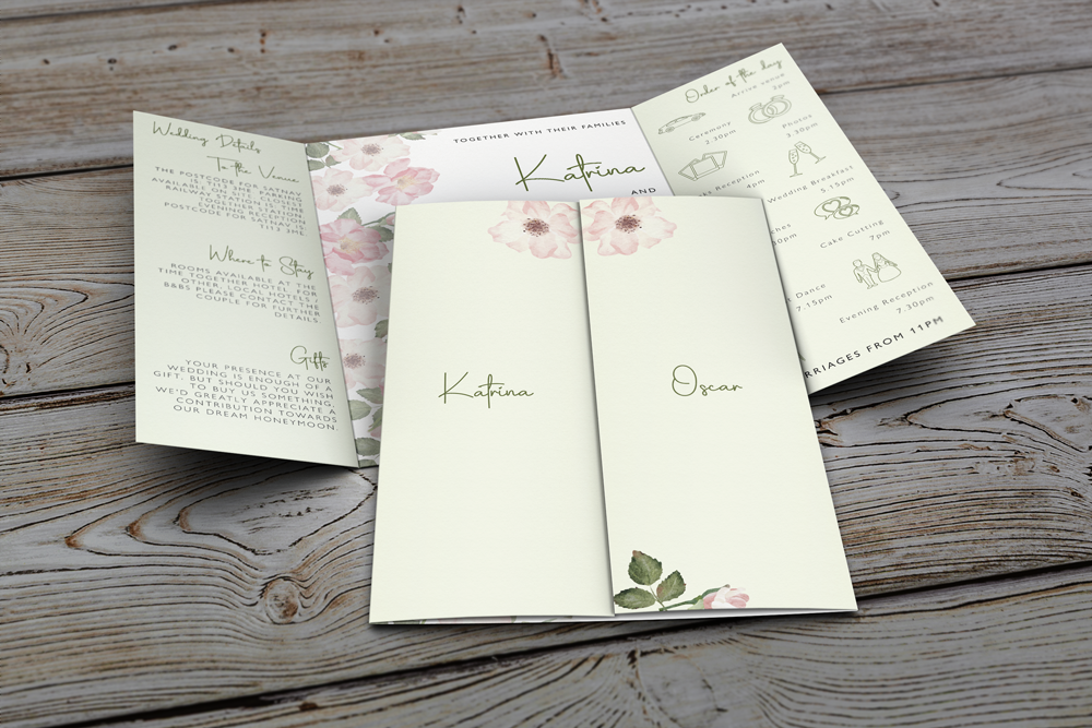 Gatefold Wedding Invitation