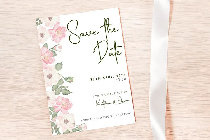 Save the Date Olive Petal