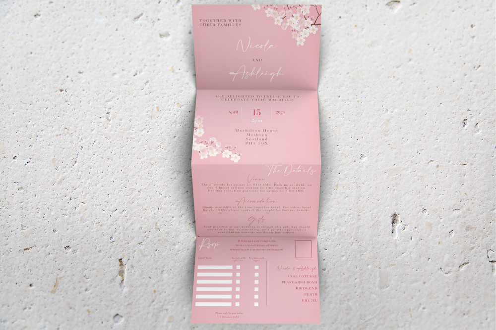 Accordion Wedding Invitation