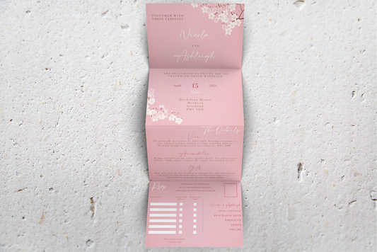Accordion Wedding Invitation