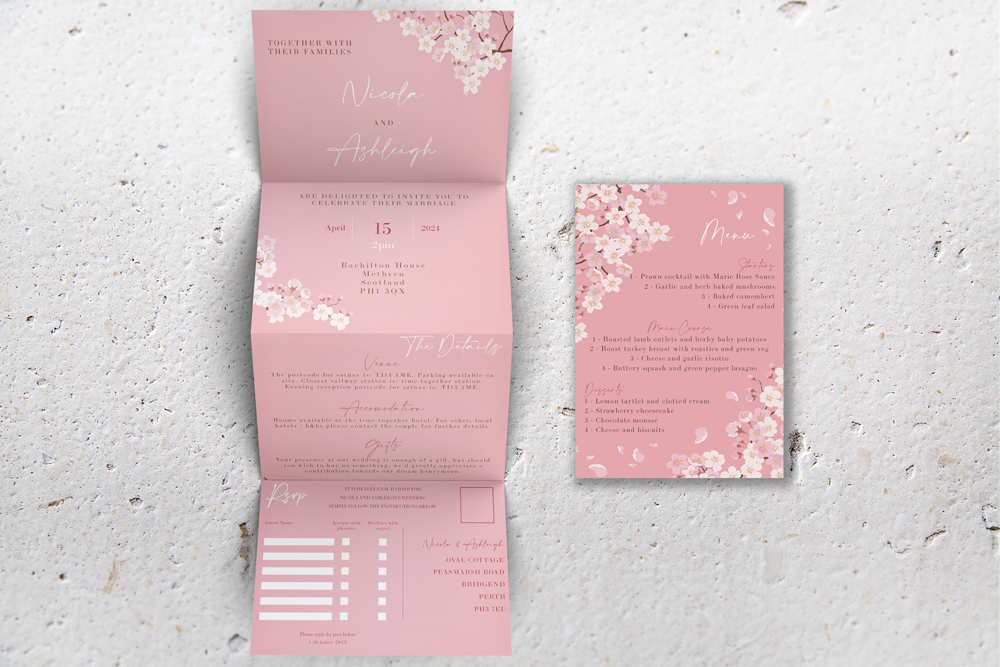 Accordion Wedding Invitation Deluxe
