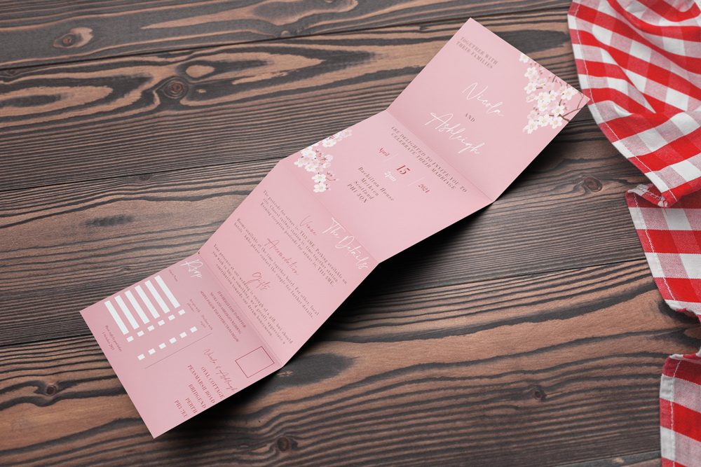 Accordion Wedding Invitation Deluxe