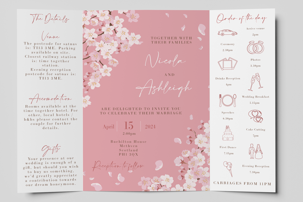Gatefold Wedding Invitation