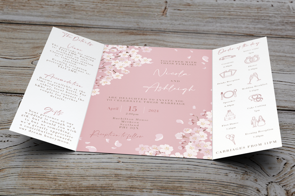 Gatefold Wedding Invitation
