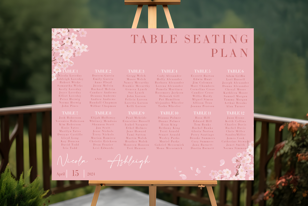 Seating Plan Sign