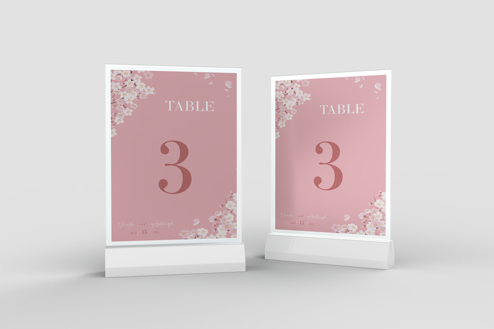 Table Number Sign