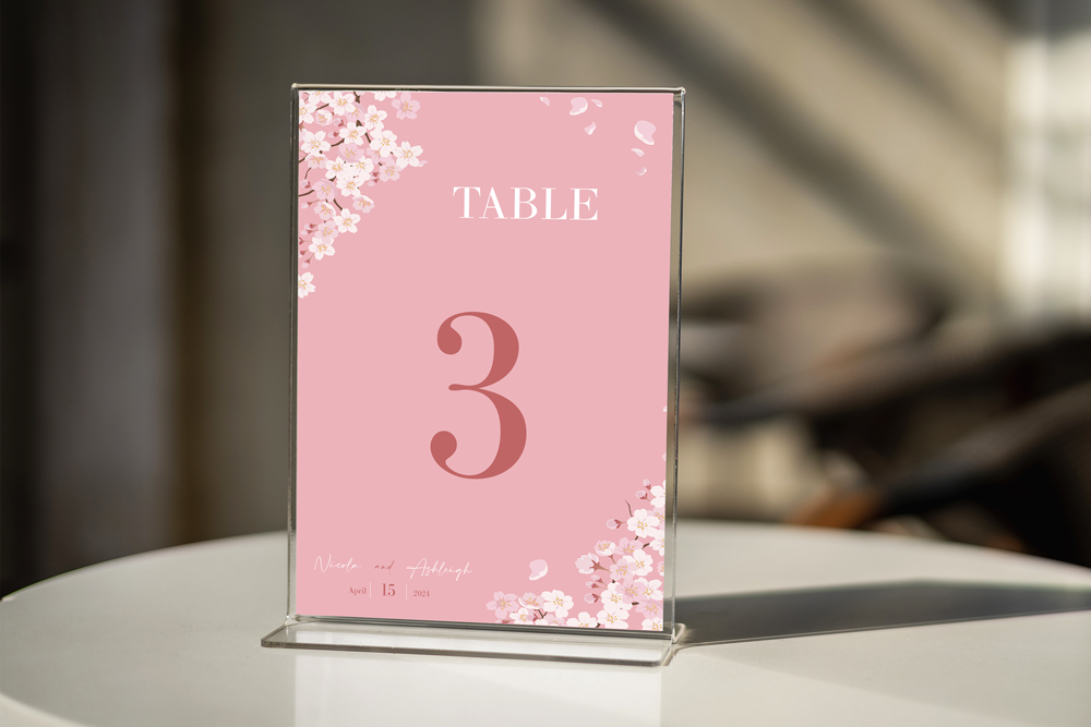 Table Number Sign
