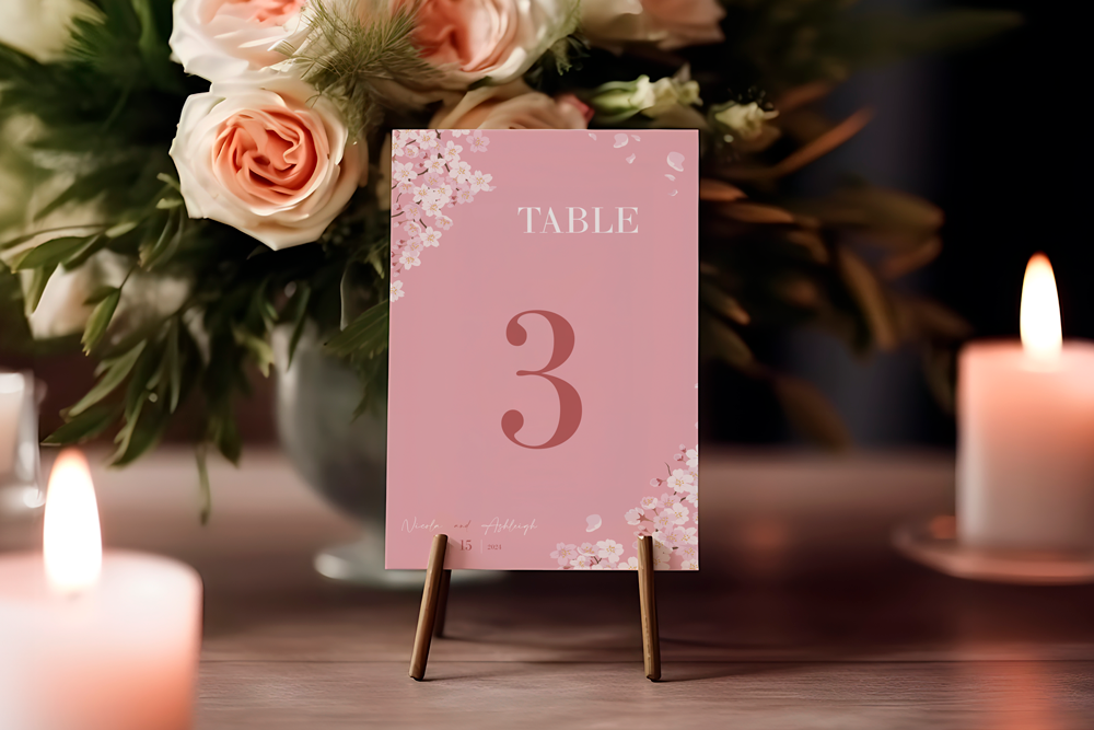 Table Number Sign