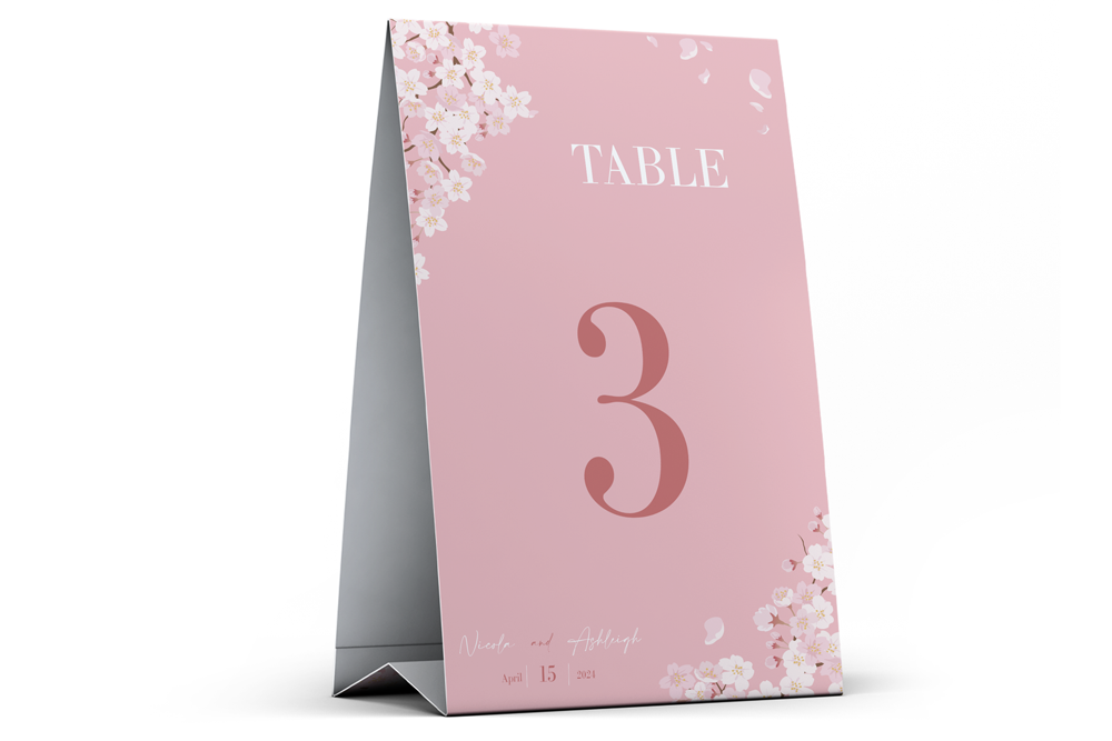 Table Number Sign