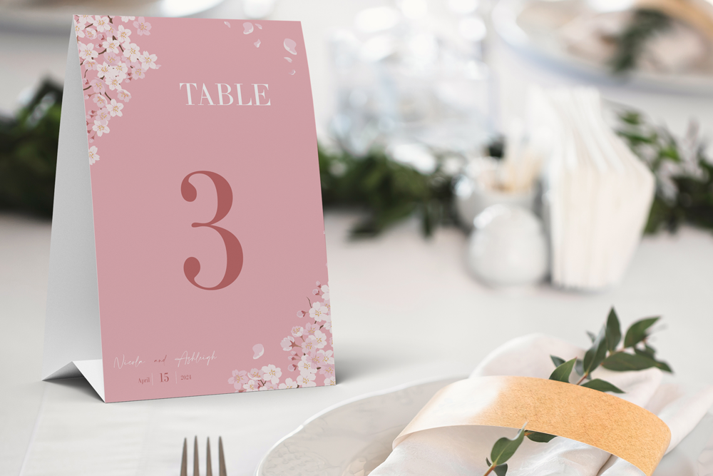 Table Number Sign