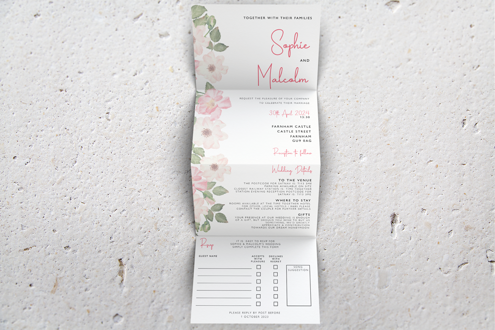 Accordion Wedding Invitation