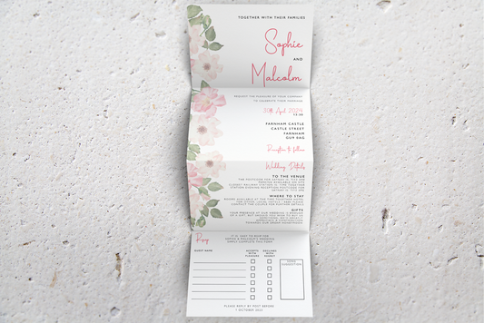 Accordion Wedding Invitation