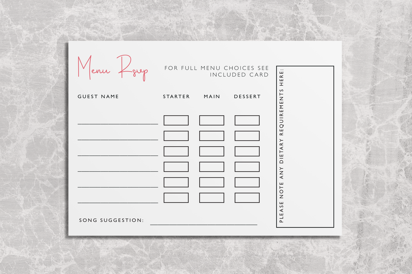 RSVP Card Deluxe