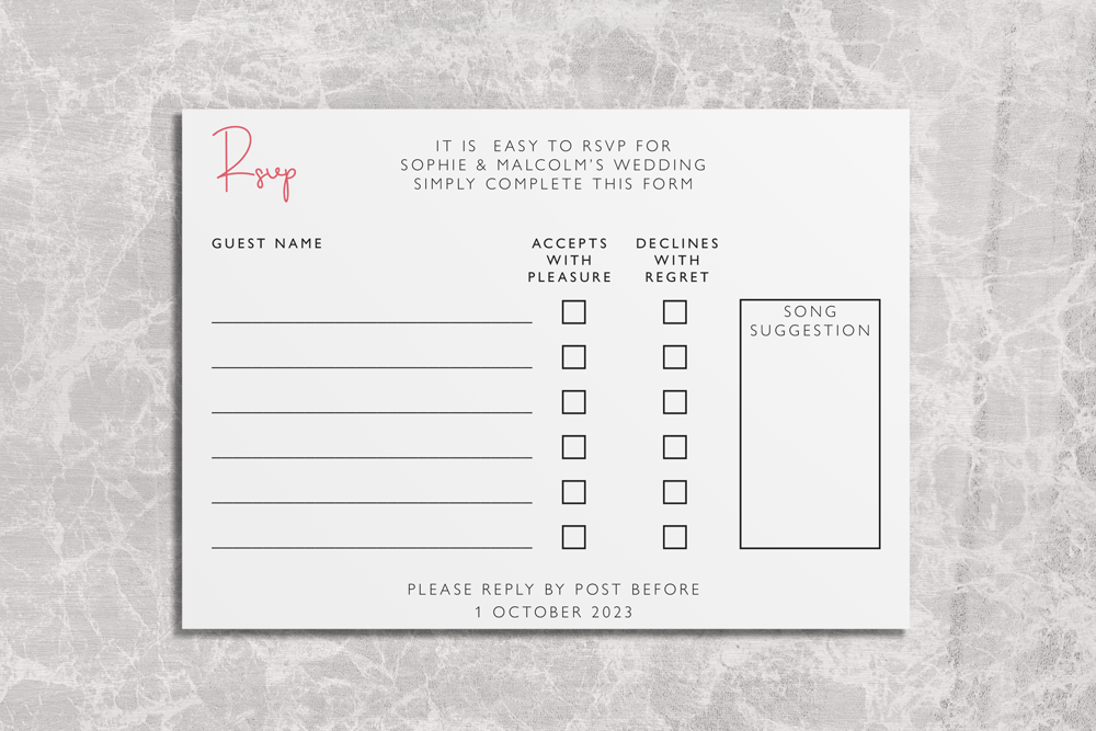 RSVP Card