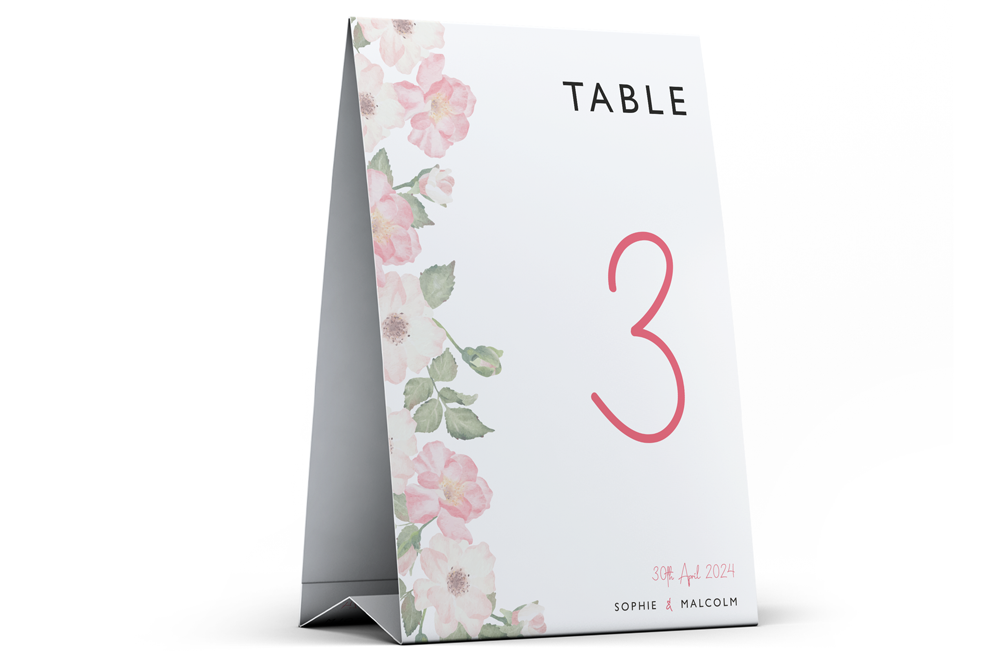 Table Number Sign