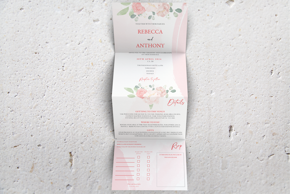Accordion Wedding Invitation