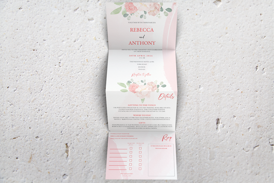 Accordion Wedding Invitation