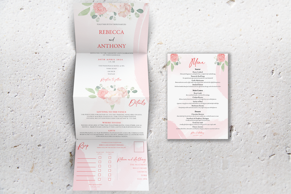 Accordion Wedding Invitation Deluxe