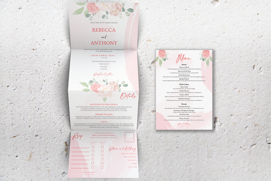 Accordion Wedding Invitation Deluxe